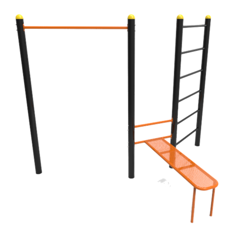 [CAL0007] Barra, banca abdominal y trepador