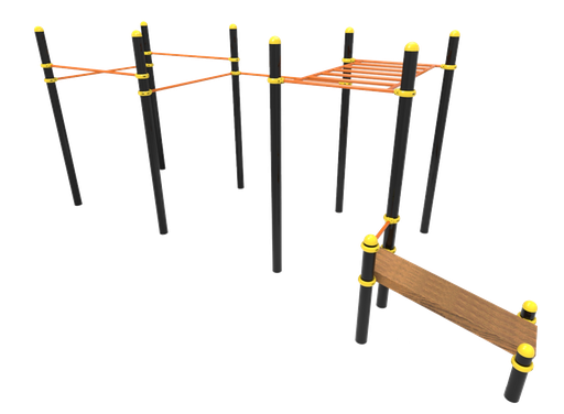 [CAL0008] Barras con banco de abdominales